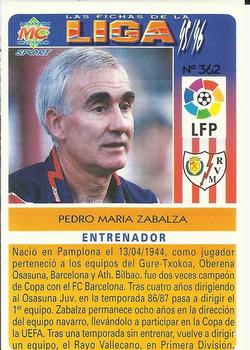 1995-96 Mundicromo Sport Las Fichas de La Liga #362 Zabalza Back