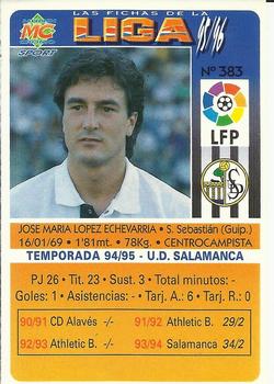 1995-96 Mundicromo Sport Las Fichas de La Liga #383 Josema Back