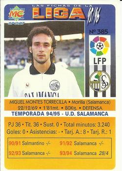 1995-96 Mundicromo Sport Las Fichas de La Liga #385 Torrecilla Back