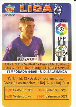 1995-96 Mundicromo Sport Las Fichas de La Liga #390 Sukunza Back