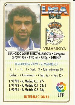 1994-95 Mundicromo Sport Las Fichas de La Liga - Ultima Hora #28 Villarroya Back