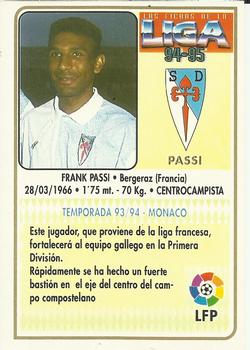 1994-95 Mundicromo Sport Las Fichas de La Liga - Ultima Hora #358 Passi Back