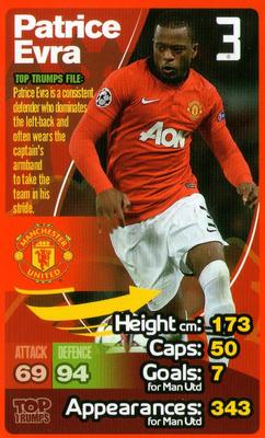 2013-14 Top Trumps Manchester United #NNO Patrice Evra Front