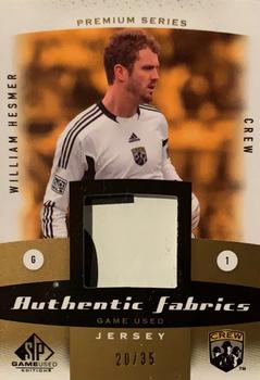 2011 SP Game Used - Authentic Fabrics Premium Series #AFWH Will Hesmer Front