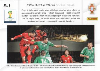 2014 Panini Prizm FIFA World Cup Brazil - Aerial Assault #1 Cristiano Ronaldo Back