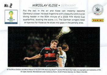 2014 Panini Prizm FIFA World Cup Brazil - Aerial Assault #2 Miroslav Klose Back