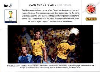 2014 Panini Prizm FIFA World Cup Brazil - Aerial Assault #5 Radamel Falcao Back