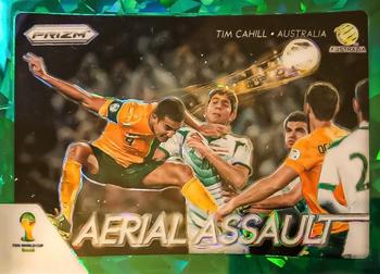 2014 Panini Prizm FIFA World Cup Brazil - Aerial Assault Prizms Green Crystal #3 Tim Cahill Front