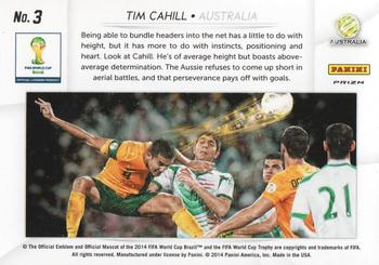 2014 Panini Prizm FIFA World Cup Brazil - Aerial Assault Prizms Yellow and Red Pulsar #3 Tim Cahill Back