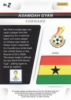 2014 Panini Prizm FIFA World Cup Brazil - Cup Captains #2 Asamoah Gyan Back