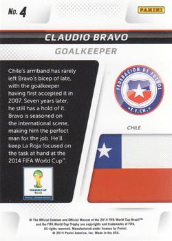 2014 Panini Prizm FIFA World Cup Brazil - Cup Captains #4 Claudio Bravo Back