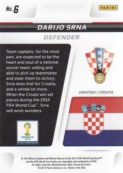2014 Panini Prizm FIFA World Cup Brazil - Cup Captains #6 Darijo Srna Back