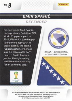 2014 Panini Prizm FIFA World Cup Brazil - Cup Captains #9 Emir Spahic Back