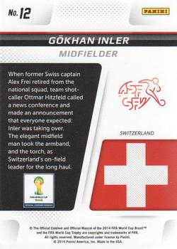 2014 Panini Prizm FIFA World Cup Brazil - Cup Captains #12 Gokhan Inler Back