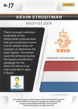 2014 Panini Prizm FIFA World Cup Brazil - Cup Captains #17 Kevin Strootman Back