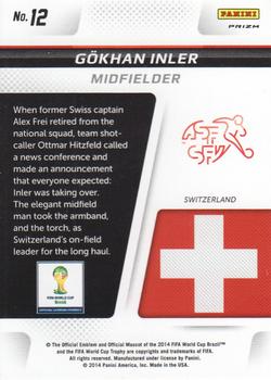 2014 Panini Prizm FIFA World Cup Brazil - Cup Captains Prizms #12 Gokhan Inler Back