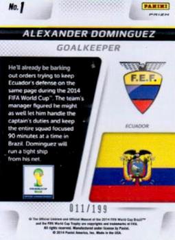 2014 Panini Prizm FIFA World Cup Brazil - Cup Captains Prizms Blue #1 Alexander Dominguez Back