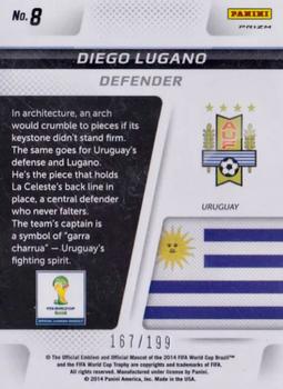 2014 Panini Prizm FIFA World Cup Brazil - Cup Captains Prizms Blue #8 Diego Lugano Back