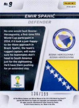2014 Panini Prizm FIFA World Cup Brazil - Cup Captains Prizms Blue #9 Emir Spahic Back