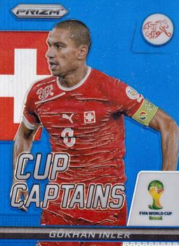 2014 Panini Prizm FIFA World Cup Brazil - Cup Captains Prizms Blue #12 Gokhan Inler Front