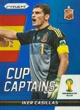 2014 Panini Prizm FIFA World Cup Brazil - Cup Captains Prizms Blue #14 Iker Casillas Front