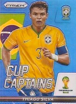 2014 Panini Prizm FIFA World Cup Brazil - Cup Captains Prizms Blue #28 Thiago Silva Front