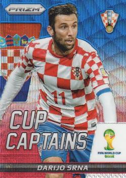2014 Panini Prizm FIFA World Cup Brazil - Cup Captains Prizms Blue and Red Blue Wave #6 Darijo Srna Front
