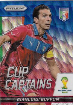 2014 Panini Prizm FIFA World Cup Brazil - Cup Captains Prizms Blue and Red Blue Wave #10 Gianluigi Buffon Front