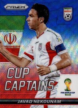 2014 Panini Prizm FIFA World Cup Brazil - Cup Captains Prizms Blue and Red Blue Wave #15 Javad Nekounam Front