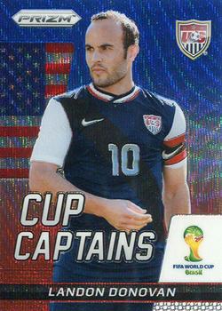 2014 Panini Prizm FIFA World Cup Brazil - Cup Captains Prizms Blue and Red Blue Wave #18 Landon Donovan Front