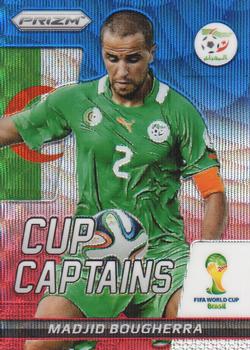 2014 Panini Prizm FIFA World Cup Brazil - Cup Captains Prizms Blue and Red Blue Wave #20 Madjid Bougherra Front
