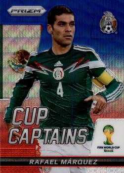 2014 Panini Prizm FIFA World Cup Brazil - Cup Captains Prizms Blue and Red Blue Wave #24 Rafael Marquez Front