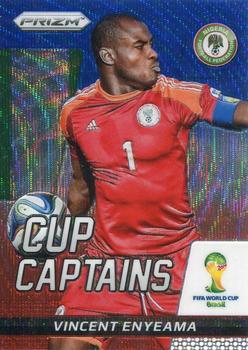 2014 Panini Prizm FIFA World Cup Brazil - Cup Captains Prizms Blue and Red Blue Wave #29 Vincent Enyeama Front