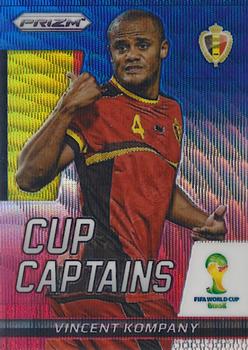 2014 Panini Prizm FIFA World Cup Brazil - Cup Captains Prizms Blue and Red Blue Wave #30 Vincent Kompany Front