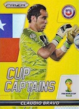 2014 Panini Prizm FIFA World Cup Brazil - Cup Captains Prizms Gold #4 Claudio Bravo Front