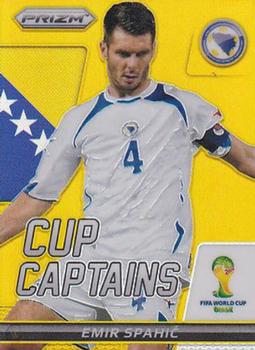 2014 Panini Prizm FIFA World Cup Brazil - Cup Captains Prizms Gold #9 Emir Spahic Front