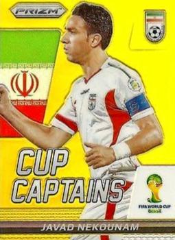 2014 Panini Prizm FIFA World Cup Brazil - Cup Captains Prizms Gold #15 Javad Nekounam Front