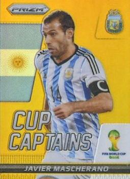 2014 Panini Prizm FIFA World Cup Brazil - Cup Captains Prizms Gold #16 Javier Mascherano Front