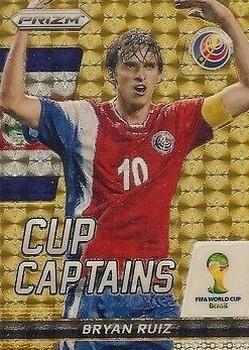2014 Panini Prizm FIFA World Cup Brazil - Cup Captains Prizms Gold Power #3 Bryan Ruiz Front