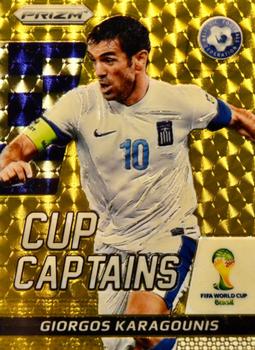 2014 Panini Prizm FIFA World Cup Brazil - Cup Captains Prizms Gold Power #11 Giorgos Karagounis Front