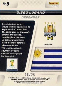 2014 Panini Prizm FIFA World Cup Brazil - Cup Captains Prizms Green Crystal #8 Diego Lugano Back