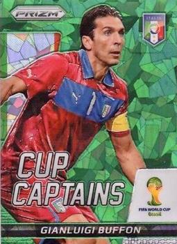 2014 Panini Prizm FIFA World Cup Brazil - Cup Captains Prizms Green Crystal #10 Gianluigi Buffon Front