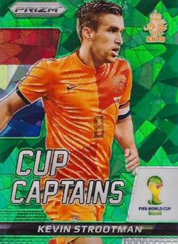 2014 Panini Prizm FIFA World Cup Brazil - Cup Captains Prizms Green Crystal #17 Kevin Strootman Front