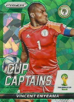 2014 Panini Prizm FIFA World Cup Brazil - Cup Captains Prizms Green Crystal #29 Vincent Enyeama Front