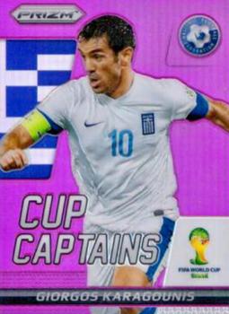 2014 Panini Prizm FIFA World Cup Brazil - Cup Captains Prizms Purple #11 Giorgos Karagounis Front