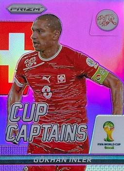 2014 Panini Prizm FIFA World Cup Brazil - Cup Captains Prizms Purple #12 Gokhan Inler Front