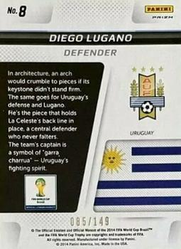 2014 Panini Prizm FIFA World Cup Brazil - Cup Captains Prizms Red #8 Diego Lugano Back