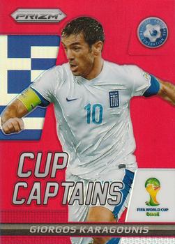 2014 Panini Prizm FIFA World Cup Brazil - Cup Captains Prizms Red #11 Giorgos Karagounis Front