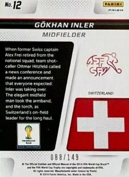 2014 Panini Prizm FIFA World Cup Brazil - Cup Captains Prizms Red #12 Gokhan Inler Back