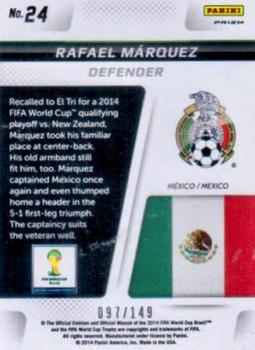 2014 Panini Prizm FIFA World Cup Brazil - Cup Captains Prizms Red #24 Rafael Marquez Back